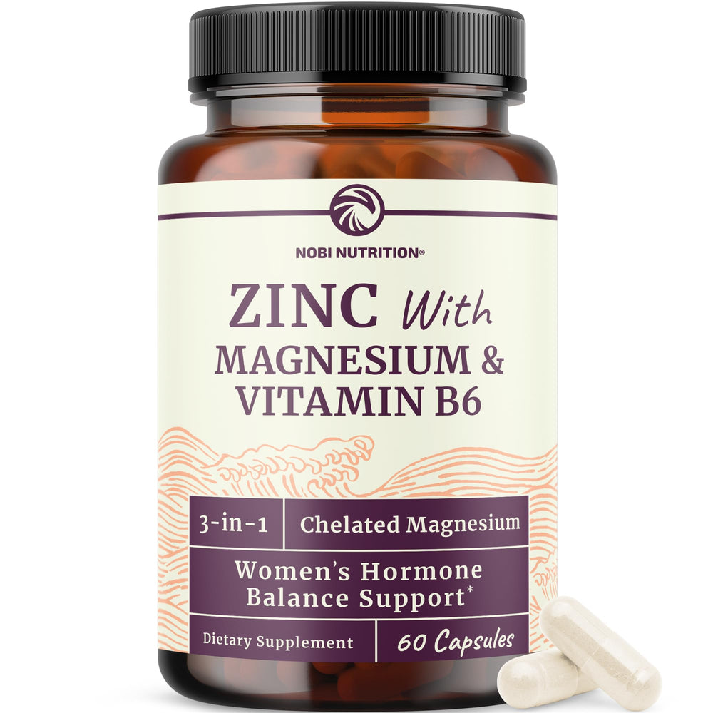 Nobi Nutrition zinc and magnesium bottle front for daily wellness