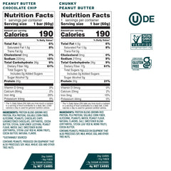 Nutrition label on No Cow Original Variety Pack shows 20g protein and 1g sugar