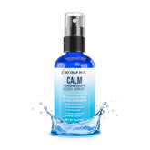 No Crap In It Calm Magnesium Spray bottle close-up, fast-acting natural formula.