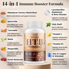 Nokuba Himalayan Tartary buckwheat powder highlighting rich quercetin content.