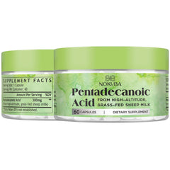 Nokuba Pentadecanoic Acid bottle for easy daily supplementation.