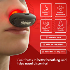 NoMore Original nose device travel-friendly size supports on-the-go routines.