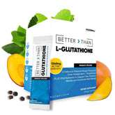 Noobru Glutathione bottle pour highlights fast-acting antioxidant support.