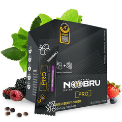 Noobru Pro bottle pour highlighting focus-boosting potential.
