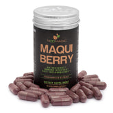 Noomadic Maqui Berry capsules close-up highlighting high-potency antioxidant support