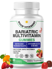 NOON VITAMINS bariatric chewable gummies in package for convenient daily nutrition.