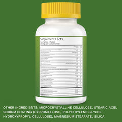 Noor Vitamins Halal Multivitamin bottle back nutrition panel.