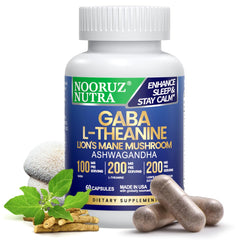NOORUZ Lions Mane capsules bottle for daily energy and focus