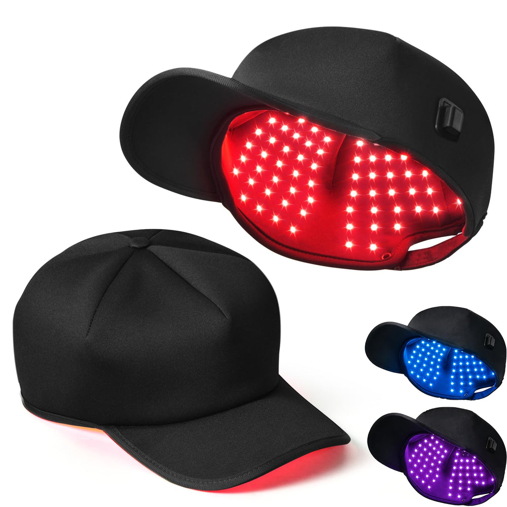 NOORUZ red light therapy cap worn on head offering full scalp coverage for everyday hair care.