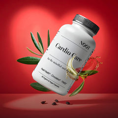 NØØT Cardio Care olive leaf blend visual suggesting antioxidant support.