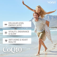 NOOT CoQ10 bottle pour shows easy daily capsules
