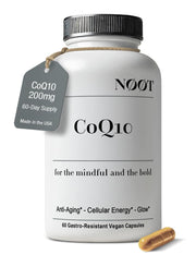 NOOT CoQ10 200mg bottle promotes heart support and energy