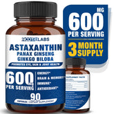 Nootrilabs Naturals Astaxanthin bottle front for eye health and energy support.