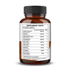 Nootrilabs Naturals bottle label highlights gluco health blend for digestion support.