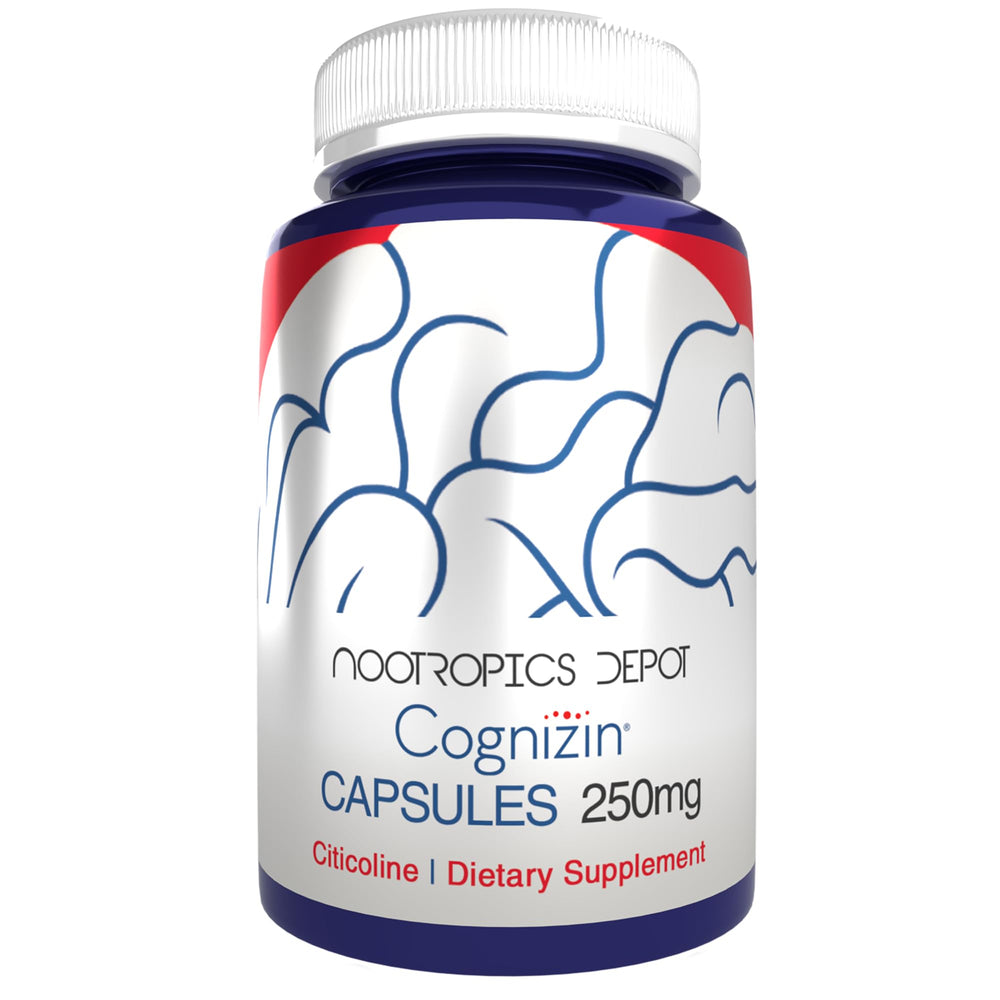 Nootropics Depot Cognizin capsules bottle for daily brain support