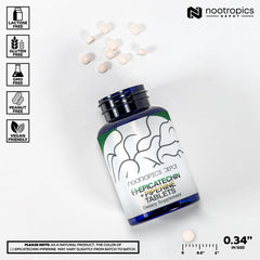 Bottle label highlighting Piperine and Green Tea Extract for absorption.