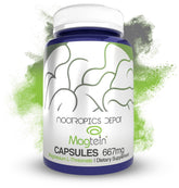 Nootropics Depot Magtein capsules close-up for daily cognitive support