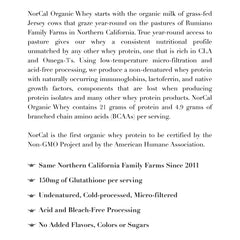 NorCal Organic Whey Protein scoop and bottle for convenient daily use