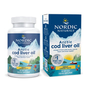 Nordic Naturals Arctic Cod Liver Oil lemon bottle promotes daily wellness