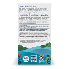 Nordic Naturals Arctic Cod Liver Oil Lemon soft gels with lemon flavor