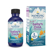 Nordic Naturals Baby’s DHA bottle front with unflavored omega-3 for infant brain support