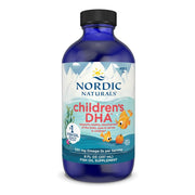 Nordic Naturals Children’s DHA orange bottle supports learning and healthy brain development.