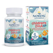 Nordic Naturals Children’s DHA Xtra Berry Punch bottle supports healthy brain development.