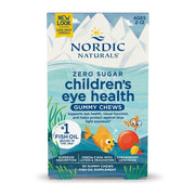 Nordic Naturals Children's Eye Health Gummies packaging featuring strawberry lemonade flavor for kid-friendly Omega-3 enjoyment.