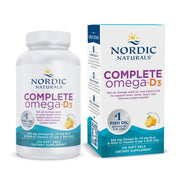 Nordic Naturals Complete Omega-D3 lemon bottle hints at balanced omegas for daily wellness.