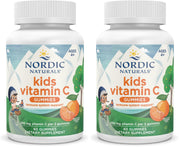 Nordic Naturals Kids Vitamin C Gummies tangy Tangerine bottle shown for immune support