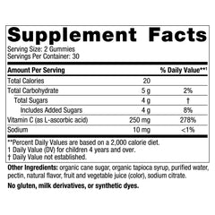 Nordic Naturals Kids Vitamin C Gummies tangy pieces highlight chewy daily intake