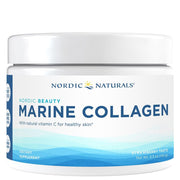Nordic Naturals Nordic Beauty marine collagen powder strawberry bottle for everyday skin and joints.