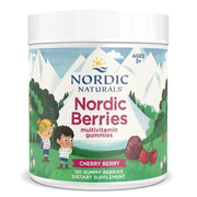 Nordic Naturals Nordic Berries cherry-berry gummies in a bottle for daily kid nutrition