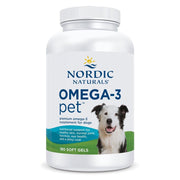 Nordic Naturals Omega-3 Pet bottle shown for easy daily dosing and canine wellness