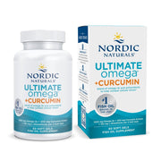 Nordic Naturals Omega Curcumin Lemon softgels on a clean surface for daily wellness support