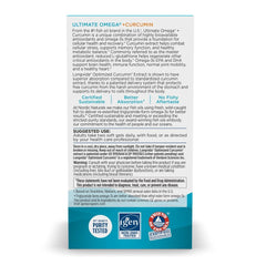 Nordic Naturals Omega Curcumin Lemon ingredients panel shows synergy for cellular health