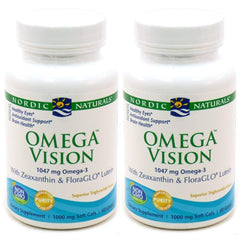 Nordic Naturals Omega Vision lemon bottle with lutein and zeaxanthin supports eye health
