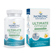 Nordic Naturals Plant-Based Ultimate Omega lemon bottle supports daily omega-3 intake.