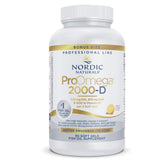 Nordic Naturals ProOmega 2000-D lemon bottle for daily heart, brain, and immune support.