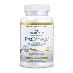 Nordic Naturals ProOmega Lemon bottle ready for daily use, supports heart and mood