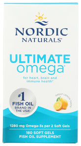 Nordic Naturals Ultimate Omega bottle front view highlighting high-potency omega-3