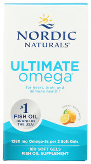 Nordic Naturals Ultimate Omega bottle front view highlighting high-potency omega-3