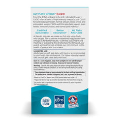 Nordic Naturals Ultimate Omega + CoQ10 Lemon soft gels close-up for easy daily use.