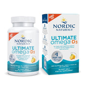Nordic Naturals Ultimate Omega-D3 lemon bottle with clear label for daily use