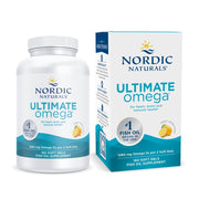 Nordic Naturals Ultimate Omega lemon bottle supports heart and brain health.