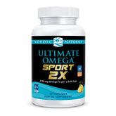 Nordic Naturals Ultimate Omega Sport 2X lemon bottle pour shows refreshing flavor for daily use