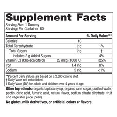Close-up of Nordic Naturals gummies showing bright wild berry flavor.