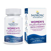 Nordic Naturals Women’s Multivitamin Extra Strength bottle supports daily energy and balance.