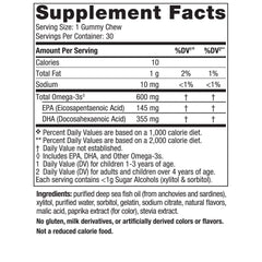 Bright tropical punch gummy bottle by Nordic Naturals for children.
