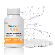 NormaLyte electrolyte capsules bottle ideal for on-the-go hydration during workouts.